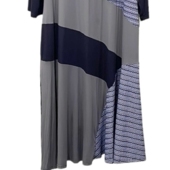 Suzanne Betro Color Block Mixed Media A-Line Jersey Knit Maxi Dress Women’s 2X‎ - Picture 3 of 8